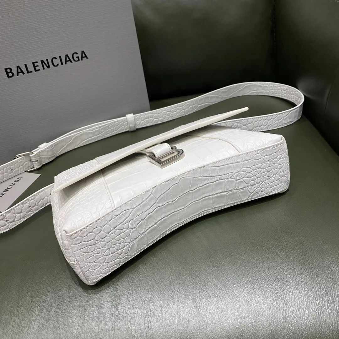 BALENCIAGA-WOMEN'S-DOWNTOWN-XS-SHOULDER-BAG-IN-WHITE-67135523E8Y9016_5 BALENCIAGA WOMENS DOWNTOWN XS SHOULDER BAG IN WHITE 67135523E8Y9016 5