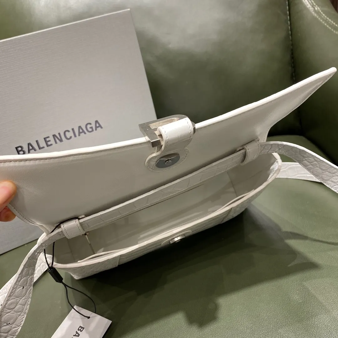 BALENCIAGA-WOMEN'S-DOWNTOWN-XS-SHOULDER-BAG-IN-WHITE-67135523E8Y9016_7 BALENCIAGA WOMENS DOWNTOWN XS SHOULDER BAG IN WHITE 67135523E8Y9016 7