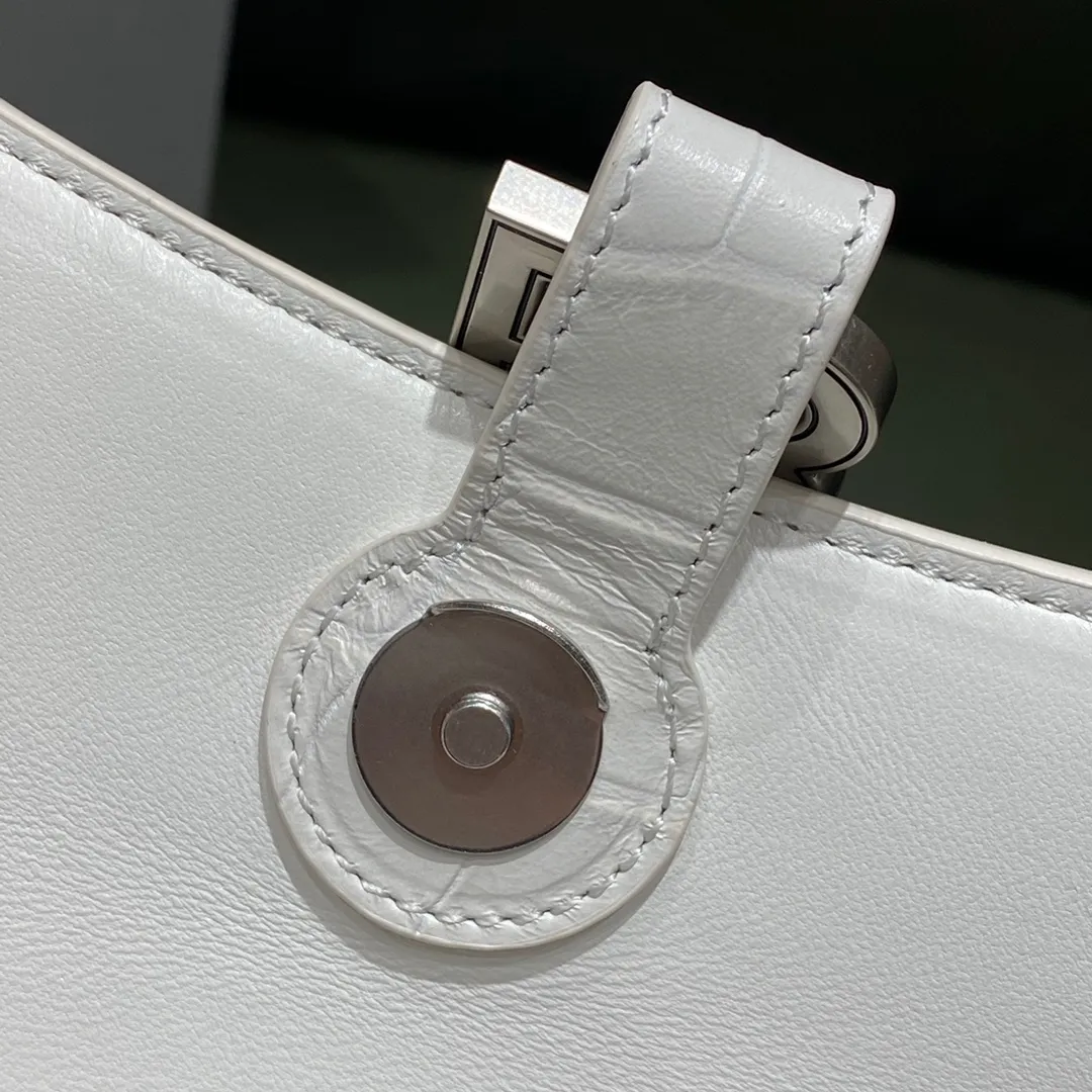 BALENCIAGA-WOMEN'S-DOWNTOWN-XS-SHOULDER-BAG-IN-WHITE-67135523E8Y9016_8 BALENCIAGA WOMENS DOWNTOWN XS SHOULDER BAG IN WHITE 67135523E8Y9016 8