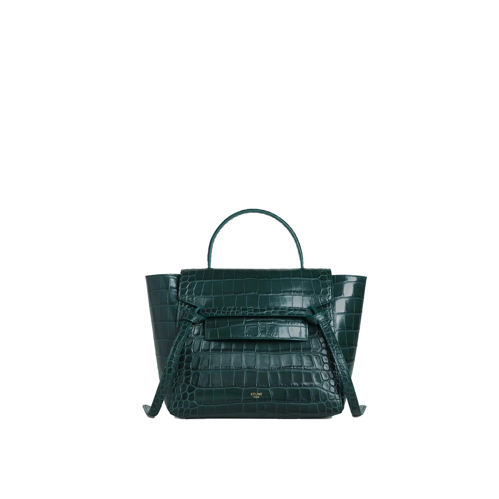 CELINE-MICRO-BELT-BAG-IN-CROCODILE-EMBOSSED-CALFSKIN-AMAZONE-189153BTE.31AN CELINE MICRO BELT BAG IN CROCODILE EMBOSSED CALFSKIN AMAZONE 189153BTE.31AN