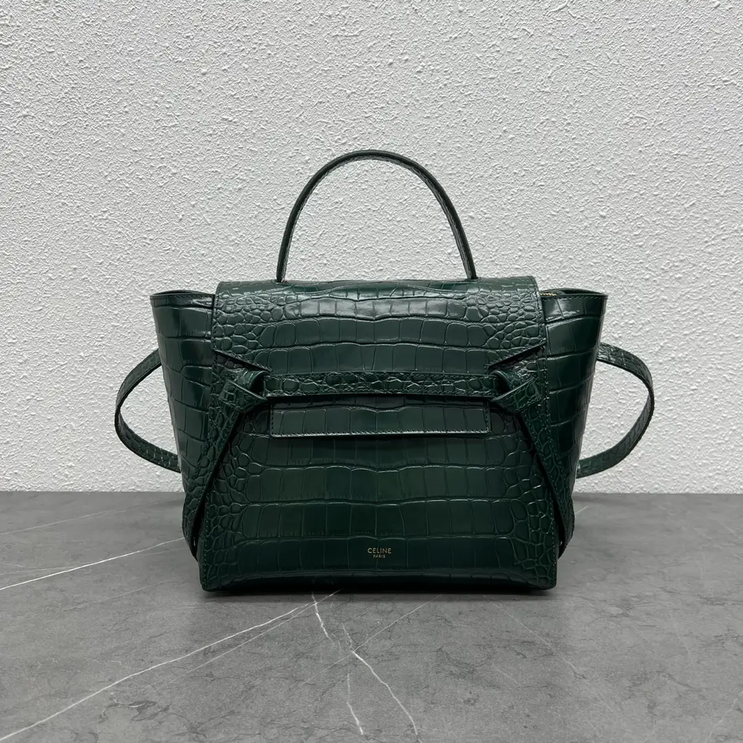 CELINE-MICRO-BELT-BAG-IN-CROCODILE-EMBOSSED-CALFSKIN-AMAZONE-189153BTE.31AN_1 CELINE MICRO BELT BAG IN CROCODILE EMBOSSED CALFSKIN AMAZONE 189153BTE.31AN 1
