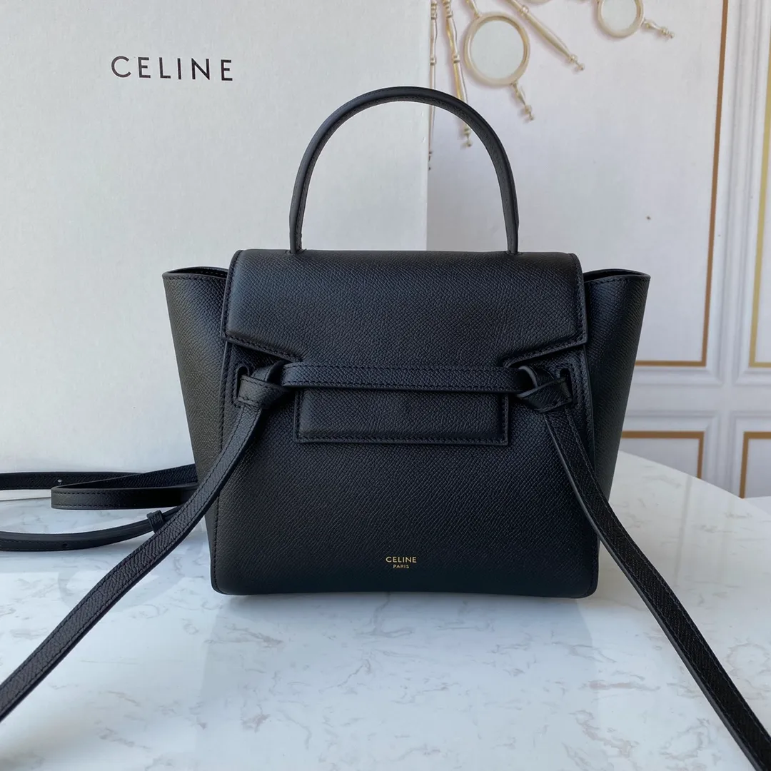 CELINE-MICRO-BELT-BAG-IN-GRAINED-CALFSKIN-BLACK-189153ZVA.38NO_1 CELINE MICRO BELT BAG IN GRAINED CALFSKIN BLACK 189153ZVA.38NO 1