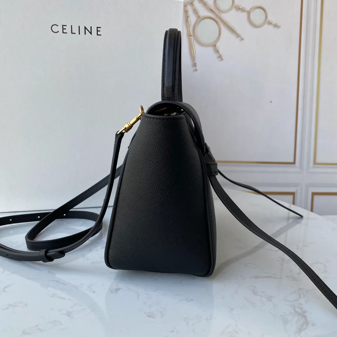CELINE-MICRO-BELT-BAG-IN-GRAINED-CALFSKIN-BLACK-189153ZVA.38NO_4 CELINE MICRO BELT BAG IN GRAINED CALFSKIN BLACK 189153ZVA.38NO 4