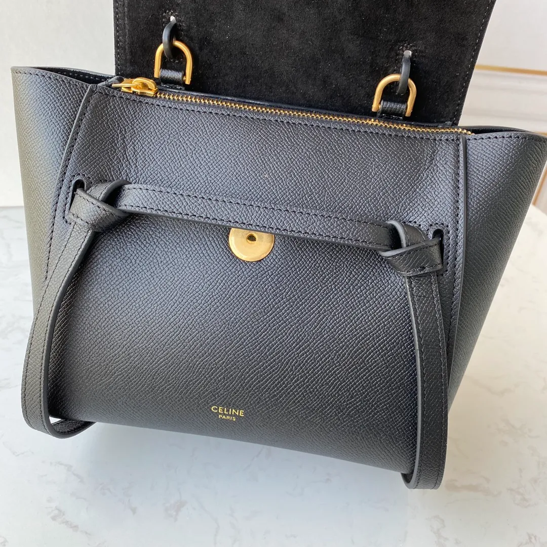 CELINE-MICRO-BELT-BAG-IN-GRAINED-CALFSKIN-BLACK-189153ZVA.38NO_5 CELINE MICRO BELT BAG IN GRAINED CALFSKIN BLACK 189153ZVA.38NO 5