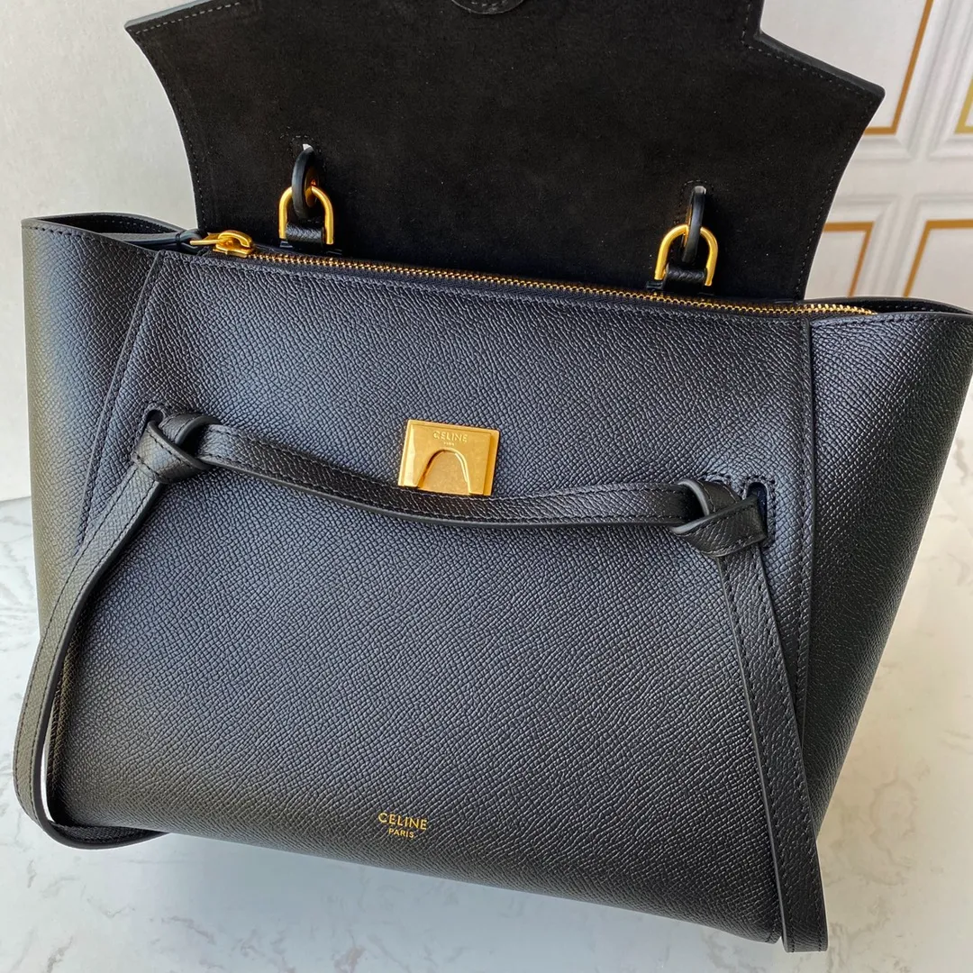 CELINE-MINI-BELT-BAG-IN-GRAINED-CALFSKIN-BLACK-189103ZVA.38NO_5 CELINE MINI BELT BAG IN GRAINED CALFSKIN BLACK 189103ZVA.38NO 5