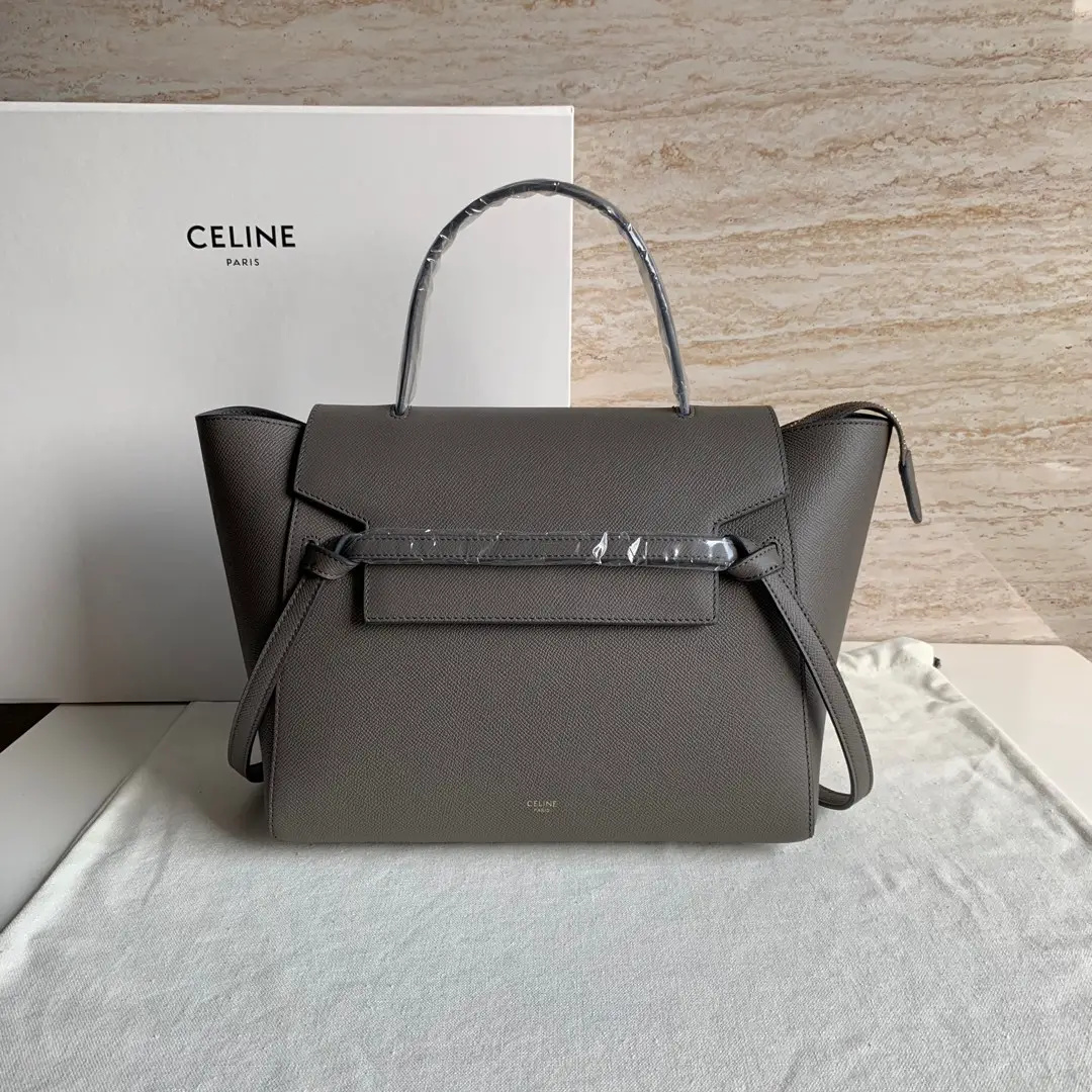 CELINE-MINI-BELT-BAG-IN-GRAINED-CALFSKIN-GREY-189103ZVA.10DC_1 CELINE MINI BELT BAG IN GRAINED CALFSKIN GREY 189103ZVA.10DC 1
