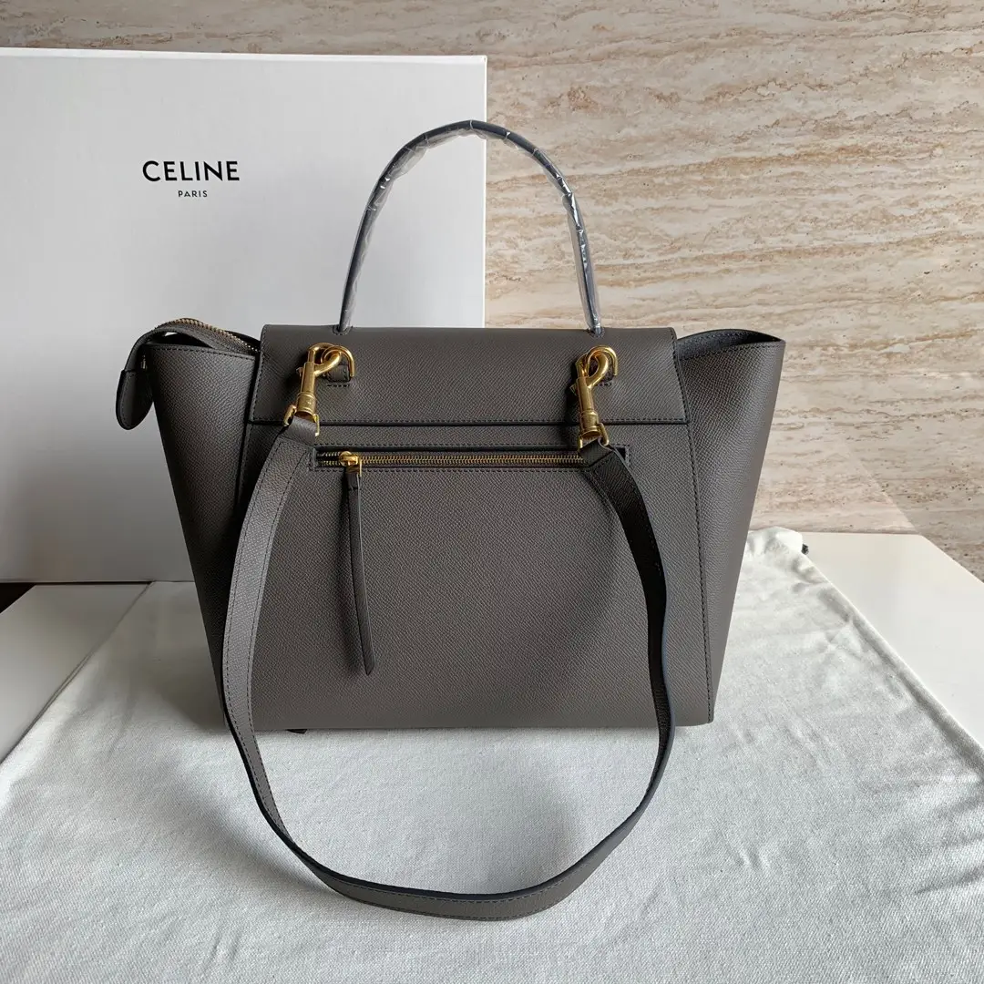 CELINE-MINI-BELT-BAG-IN-GRAINED-CALFSKIN-GREY-189103ZVA.10DC_2 CELINE MINI BELT BAG IN GRAINED CALFSKIN GREY 189103ZVA.10DC 2