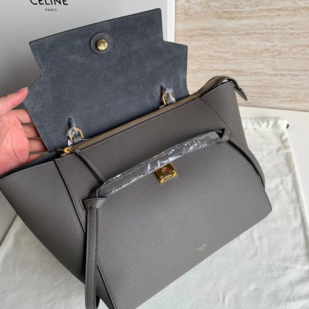 CELINE-MINI-BELT-BAG-IN-GRAINED-CALFSKIN-GREY-189103ZVA.10DC_3 CELINE MINI BELT BAG IN GRAINED CALFSKIN GREY 189103ZVA.10DC 3