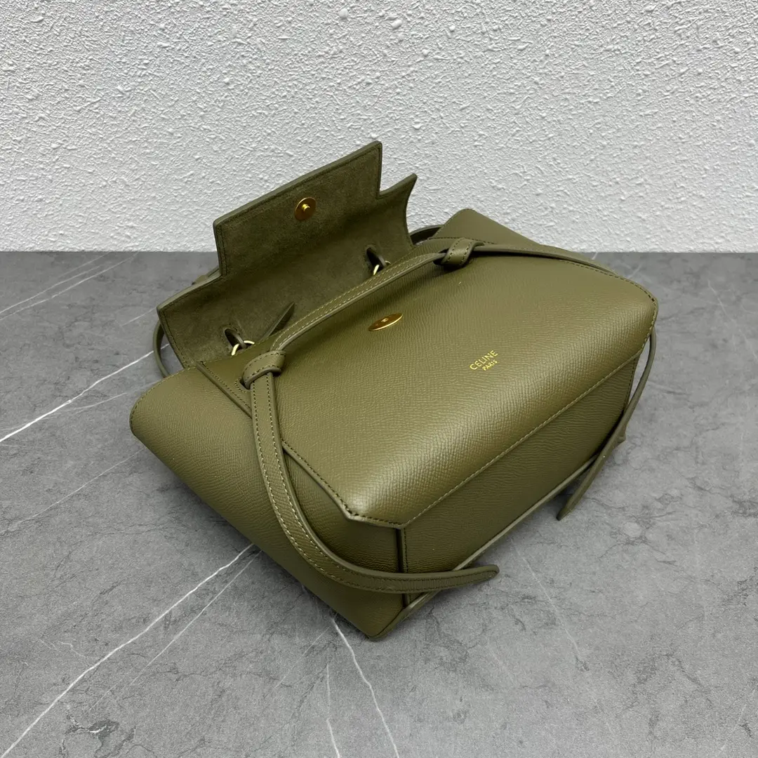 CELINE-NANO-BELT-BAG-IN-GRAINED-CALFSKIN-ARMY-GREEN-189003ZVA.31GR_5 CELINE NANO BELT BAG IN GRAINED CALFSKIN ARMY GREEN 189003ZVA.31GR 5