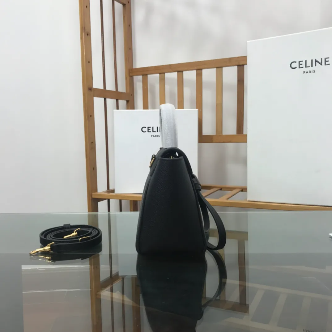 CELINE-PICO-BELT-BAG-IN-GRAINED-CALFSKIN-BLACK-194263ZVA.38NO_3 CELINE PICO BELT BAG IN GRAINED CALFSKIN BLACK 194263ZVA.38NO 3