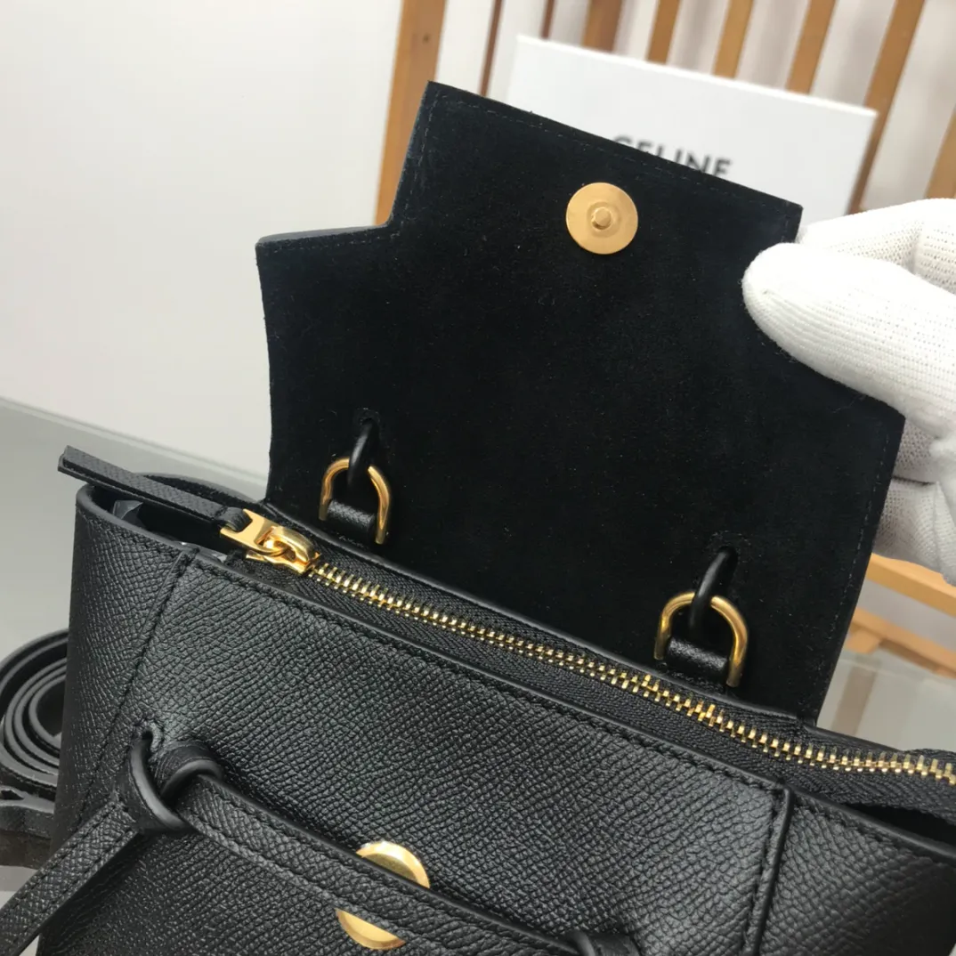 CELINE-PICO-BELT-BAG-IN-GRAINED-CALFSKIN-BLACK-194263ZVA.38NO_7 CELINE PICO BELT BAG IN GRAINED CALFSKIN BLACK 194263ZVA.38NO 7