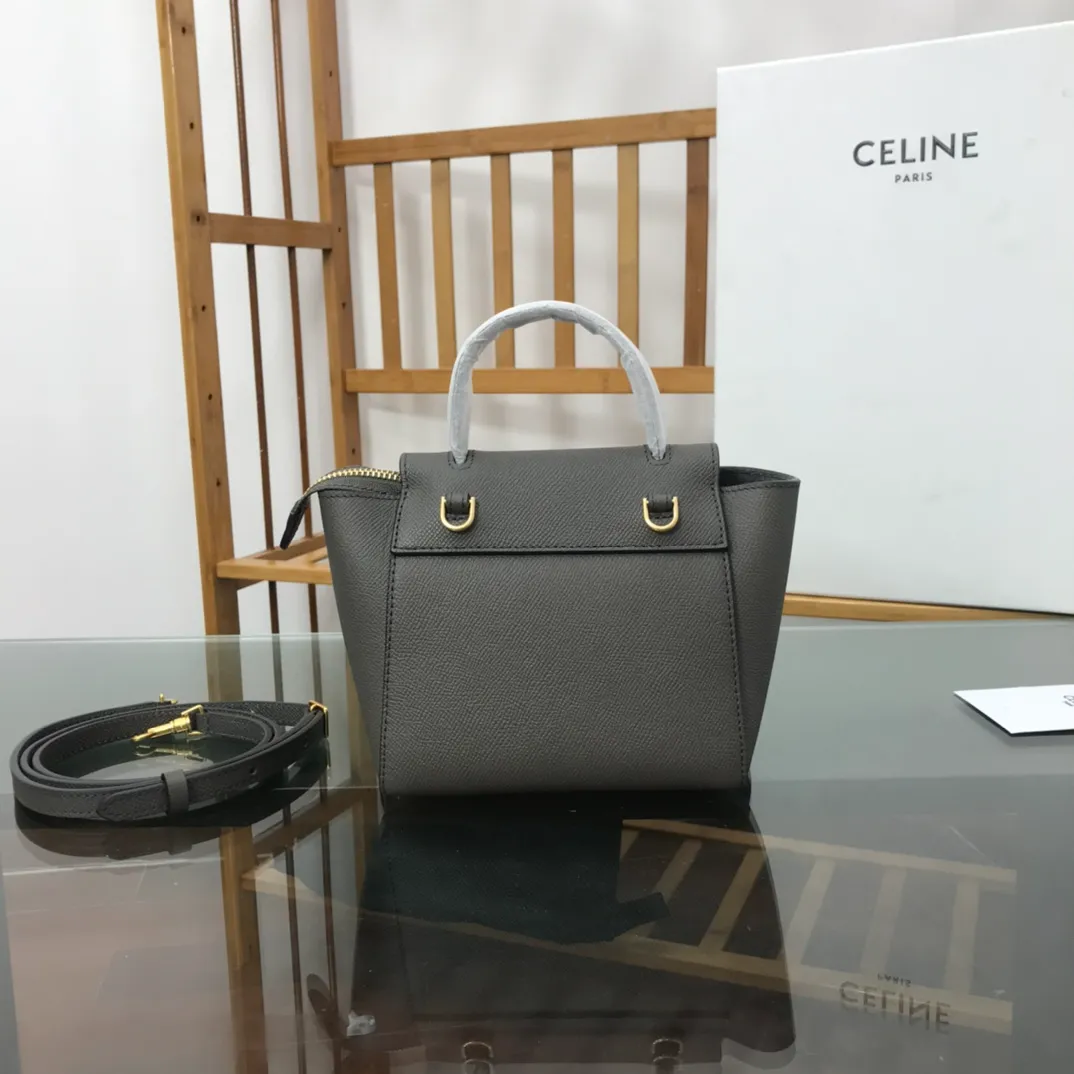CELINE-PICO-BELT-BAG-IN-GRAINED-CALFSKIN-GREY-194263ZVA.10DC_4 CELINE PICO BELT BAG IN GRAINED CALFSKIN GREY 194263ZVA.10DC 4