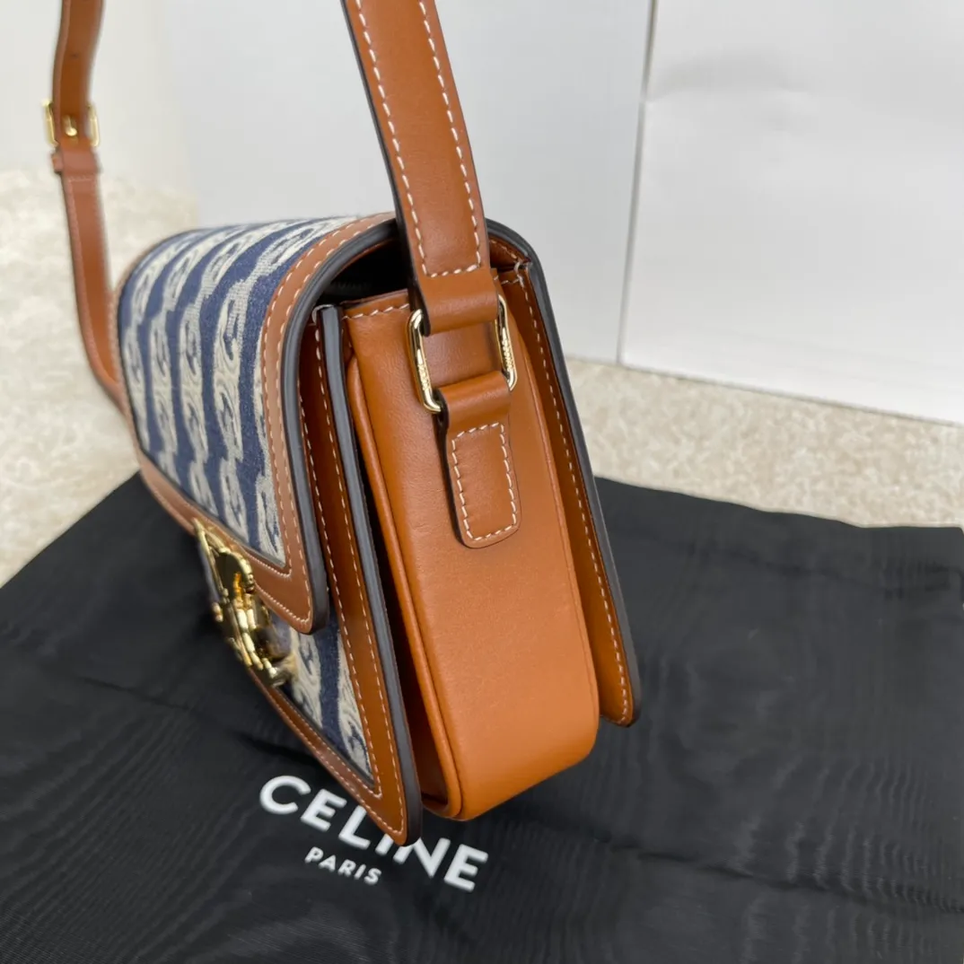 CELINE-TEEN-TRIOMPHE-BAG-WITH-TRIOMPHE-EMBROIDERY-CALFSKIN-NAVY-BLUE-188882DBA.07OC_5 CELINE TEEN TRIOMPHE BAG WITH TRIOMPHE EMBROIDERY CALFSKIN NAVY BLUE 188882DBA.07OC 5