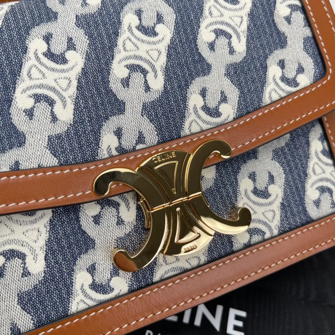 CELINE-TEEN-TRIOMPHE-BAG-WITH-TRIOMPHE-EMBROIDERY-CALFSKIN-NAVY-BLUE-188882DBA.07OC_6 CELINE TEEN TRIOMPHE BAG WITH TRIOMPHE EMBROIDERY CALFSKIN NAVY BLUE 188882DBA.07OC 6