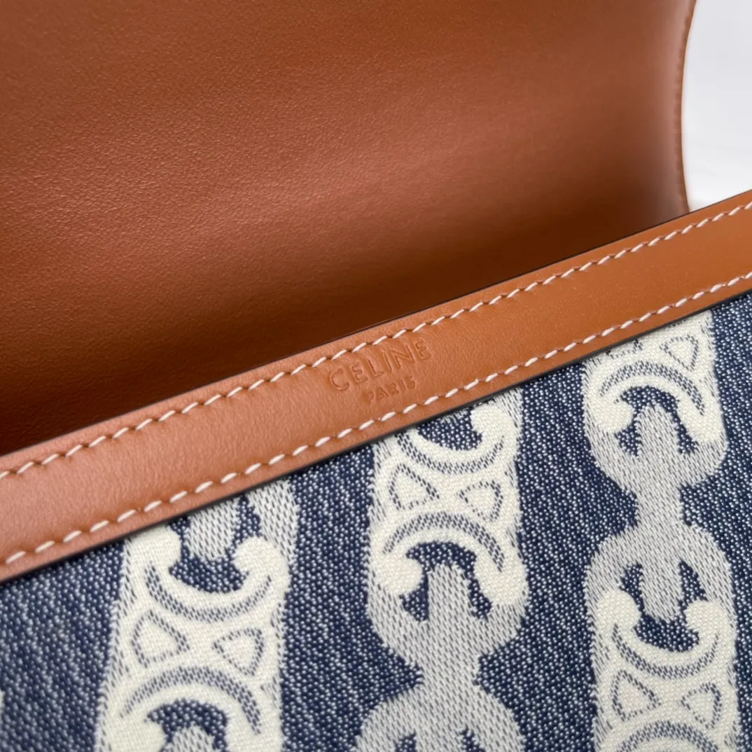 CELINE-TEEN-TRIOMPHE-BAG-WITH-TRIOMPHE-EMBROIDERY-CALFSKIN-NAVY-BLUE-188882DBA.07OC_8 CELINE TEEN TRIOMPHE BAG WITH TRIOMPHE EMBROIDERY CALFSKIN NAVY BLUE 188882DBA.07OC 8