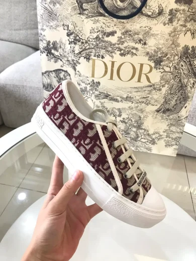 DIOR WALKNDIOR SNEAKER BURGUNDY DIOR OBLIQUE EMBROIDERED COTTON KCK211OBE S16V 2