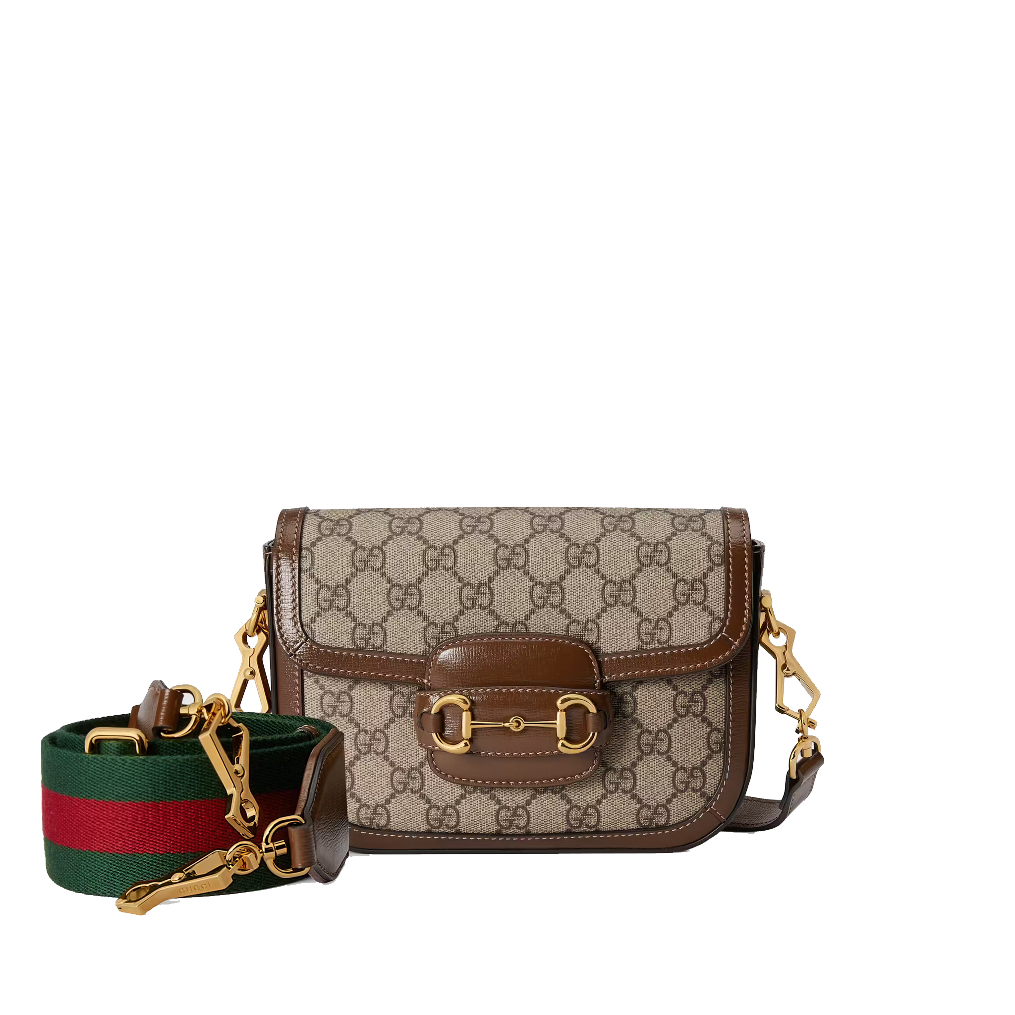 GUCCI-HORSEBIT-1955-MINI-BAG-LEATHER-GG-SUPREME-CANVAS-658574-HUHHG-8565 GUCCI HORSEBIT 1955 MINI BAG LEATHER GG SUPREME CANVAS 658574 HUHHG 8565