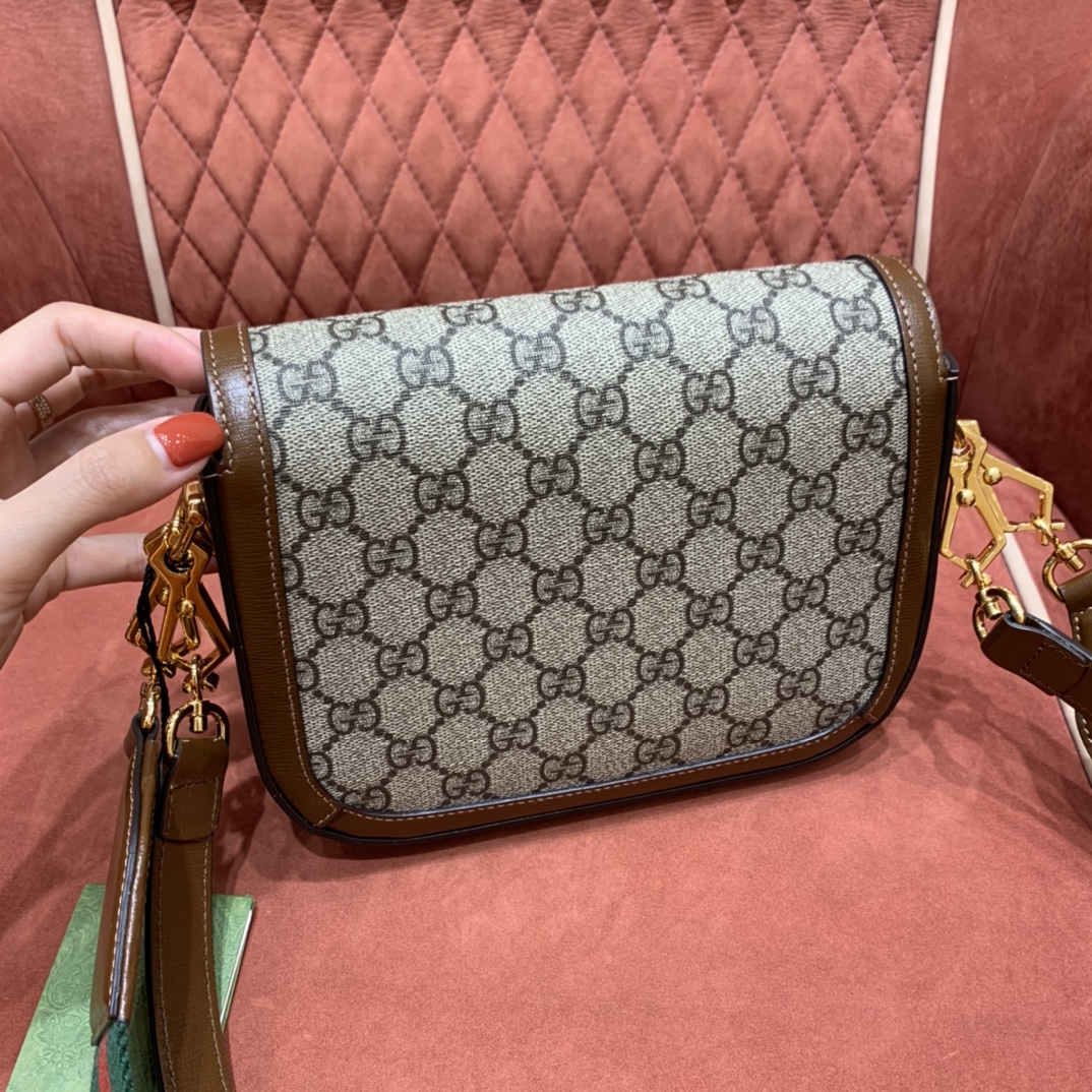 GUCCI-HORSEBIT-1955-MINI-BAG-LEATHER-GG-SUPREME-CANVAS-658574-HUHHG-8565_3 GUCCI HORSEBIT 1955 MINI BAG LEATHER GG SUPREME CANVAS 658574 HUHHG 8565 3