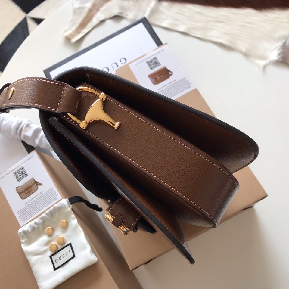 GUCCI-HORSEBIT-1955-SHOULDER-BAG-TEXTURED-LEATHER-BROWN-602204-1DB0G-2361_3 GUCCI HORSEBIT 1955 SHOULDER BAG TEXTURED LEATHER BROWN 602204 1DB0G 2361 3