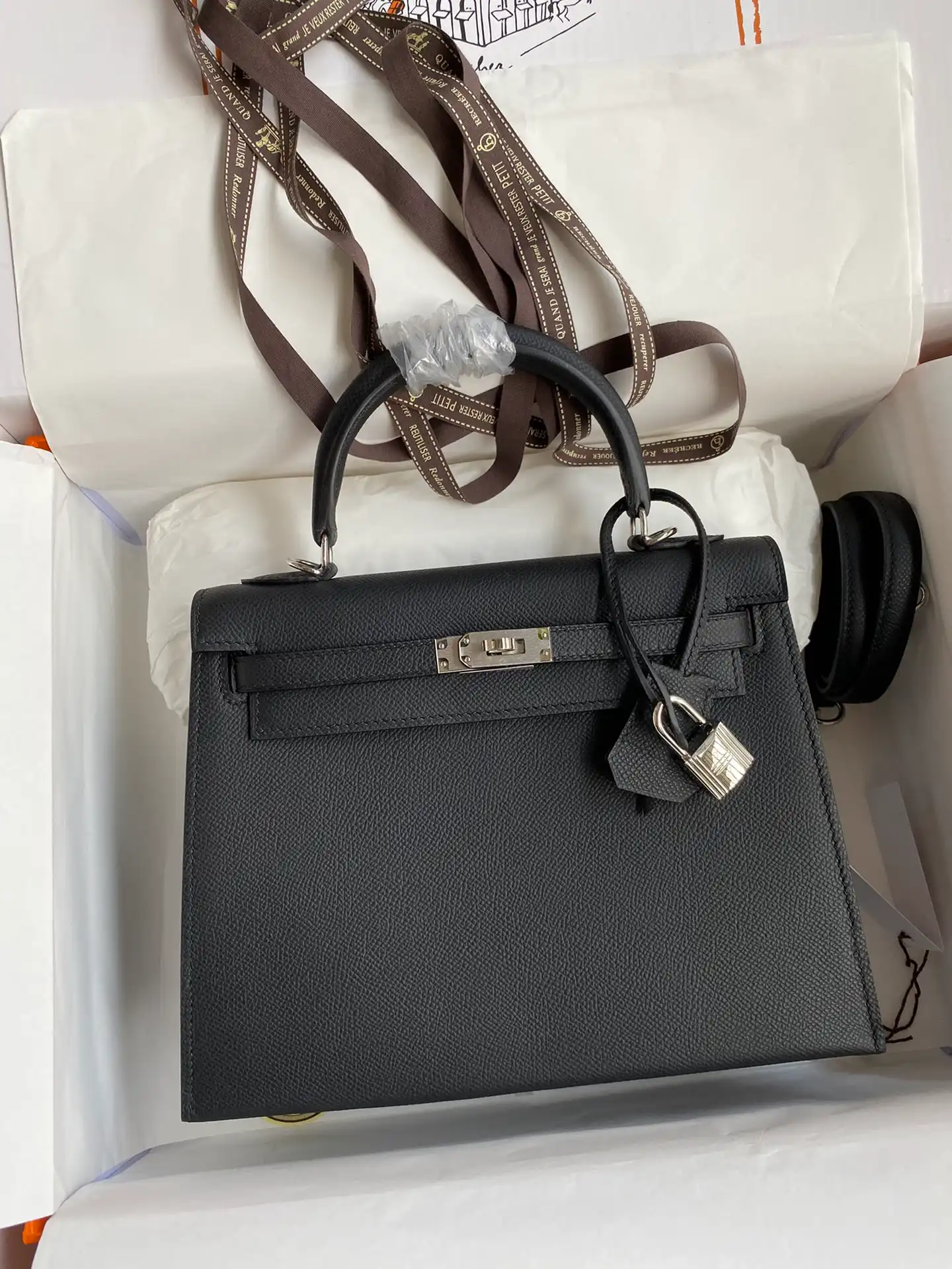 HERMES-KELLY-25-ANEMONE-EPSOM-SELLIER-SHOULDER-BAG-SILVER-HARDWARE-BLACK_1 HERMES KELLY 25 ANEMONE EPSOM SELLIER SHOULDER BAG SILVER HARDWARE BLACK 1