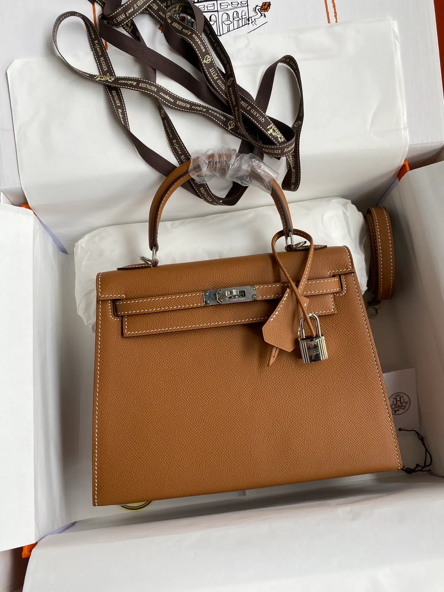HERMES-KELLY-25-ANEMONE-EPSOM-SELLIER-SHOULDER-BAG-SILVER-HARDWARE-BROWN_1 HERMES KELLY 25 ANEMONE EPSOM SELLIER SHOULDER BAG SILVER HARDWARE BROWN 1