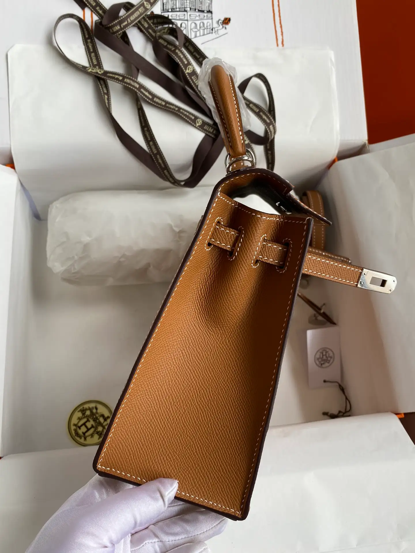 HERMES-KELLY-25-ANEMONE-EPSOM-SELLIER-SHOULDER-BAG-SILVER-HARDWARE-BROWN_3 HERMES KELLY 25 ANEMONE EPSOM SELLIER SHOULDER BAG SILVER HARDWARE BROWN 3