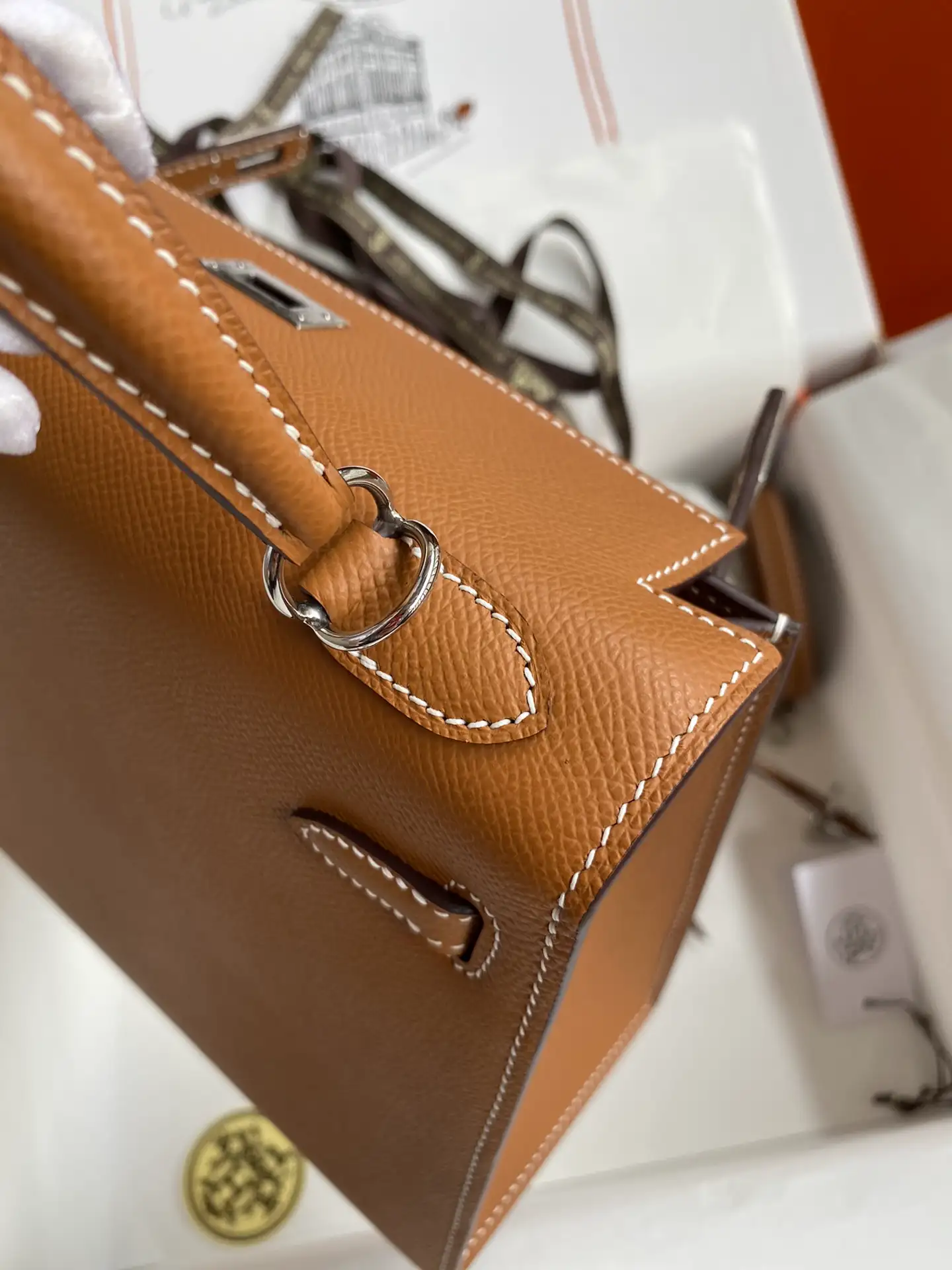 HERMES-KELLY-25-ANEMONE-EPSOM-SELLIER-SHOULDER-BAG-SILVER-HARDWARE-BROWN_6 HERMES KELLY 25 ANEMONE EPSOM SELLIER SHOULDER BAG SILVER HARDWARE BROWN 6