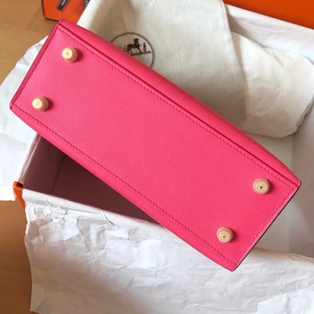 HERMES-KELLY-25-EPSOM-SELLIER-LEATHER-GOLD-HARDWARE-ROSE-LIPSTICK-PINK_7 HERMES KELLY 25 EPSOM SELLIER LEATHER GOLD HARDWARE ROSE LIPSTICK PINK 7