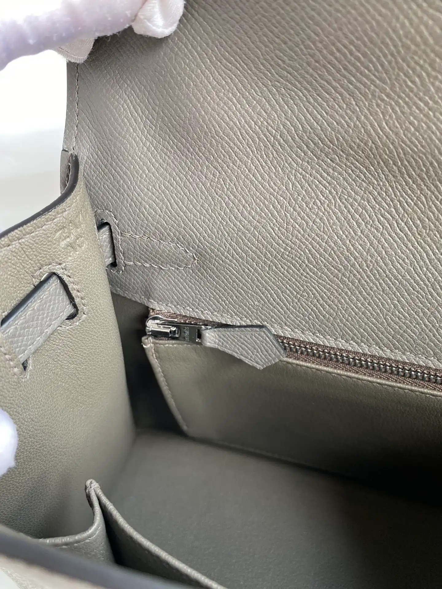 HERMES-KELLY-25-EPSOM-SILVER-HARDWARE-GRIS-ETAIN_7 HERMES KELLY 25 EPSOM SILVER HARDWARE GRIS ETAIN 7