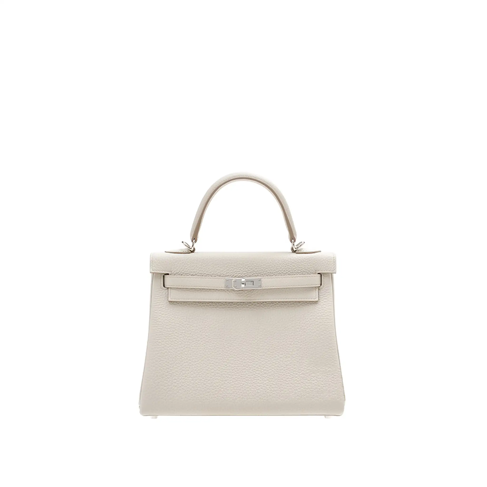 HERMES-KELLY-25-RETOURNE-BETON-TOGO-LEATHER-SILVER-HARDWARE HERMES KELLY 25 RETOURNE BETON TOGO LEATHER SILVER HARDWARE