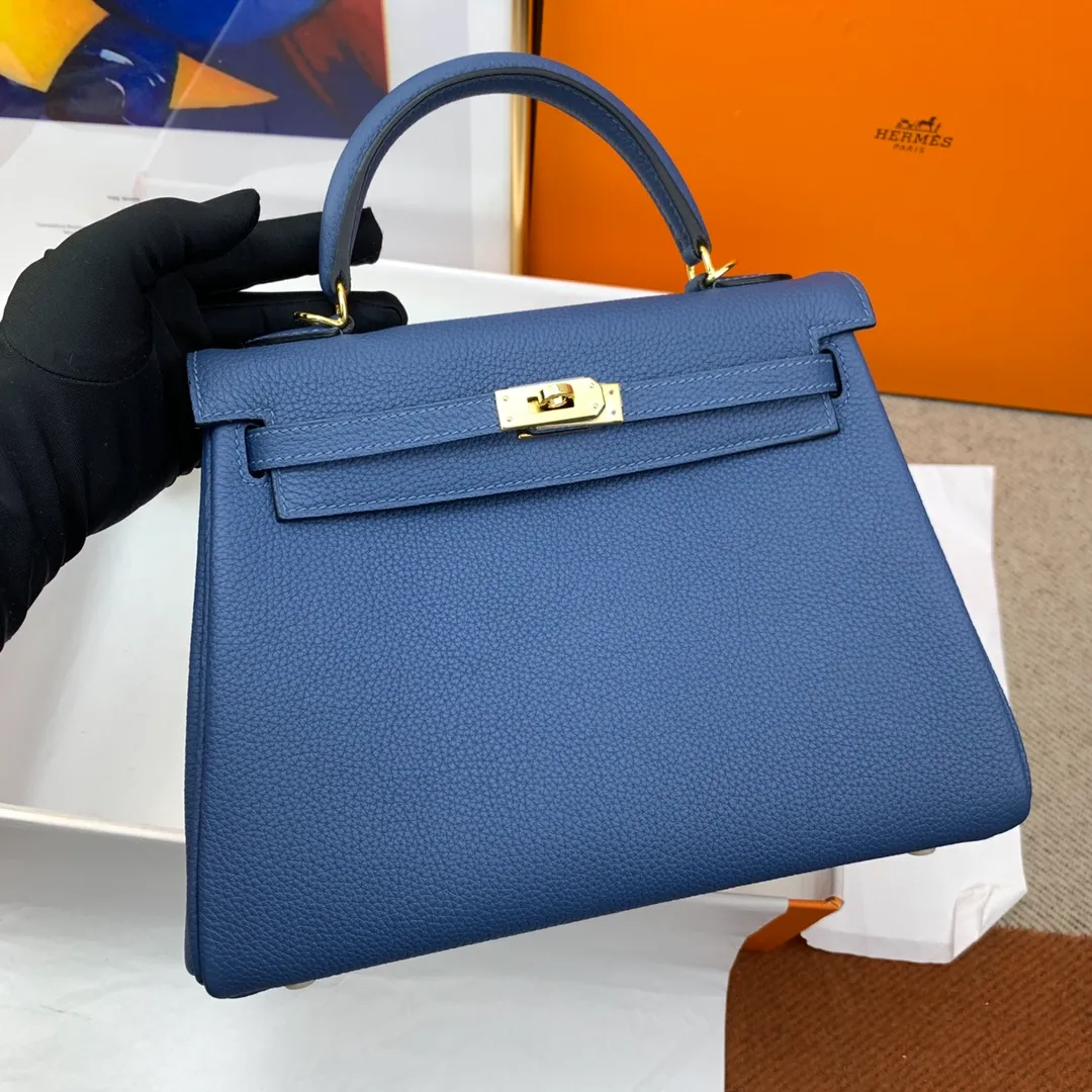 HERMES-KELLY-25-TOGO-RETOURNE-LEATHER-GOLD-HARDWARE-BLUE-AGATE_4 HERMES KELLY 25 TOGO RETOURNE LEATHER GOLD HARDWARE BLUE AGATE 4
