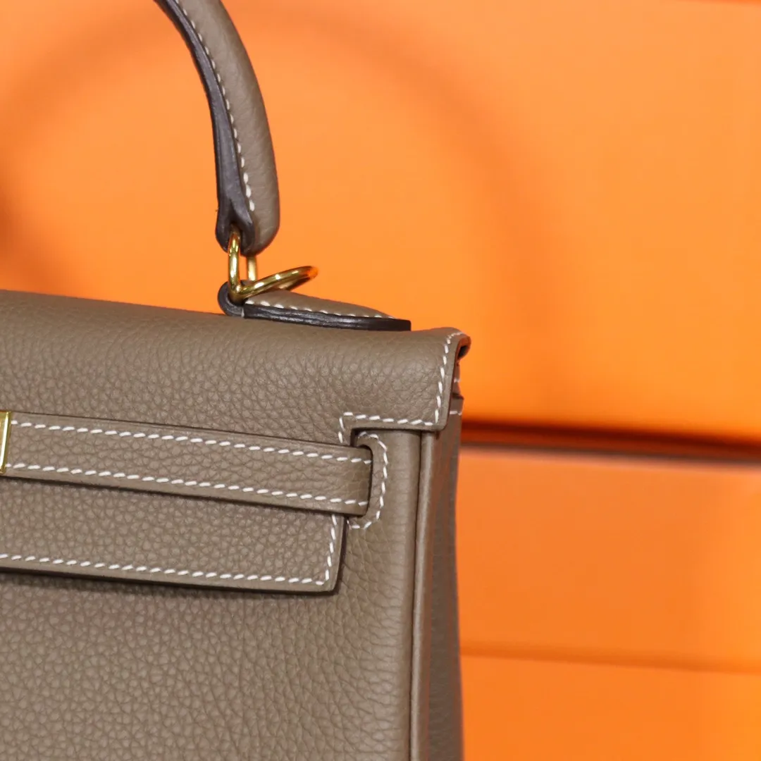 HERMES-KELLY-25-TOGO-RETOURNE-LEATHER-GOLD-HARDWARE-ETOUPE_5 HERMES KELLY 25 TOGO RETOURNE LEATHER GOLD HARDWARE ETOUPE 5