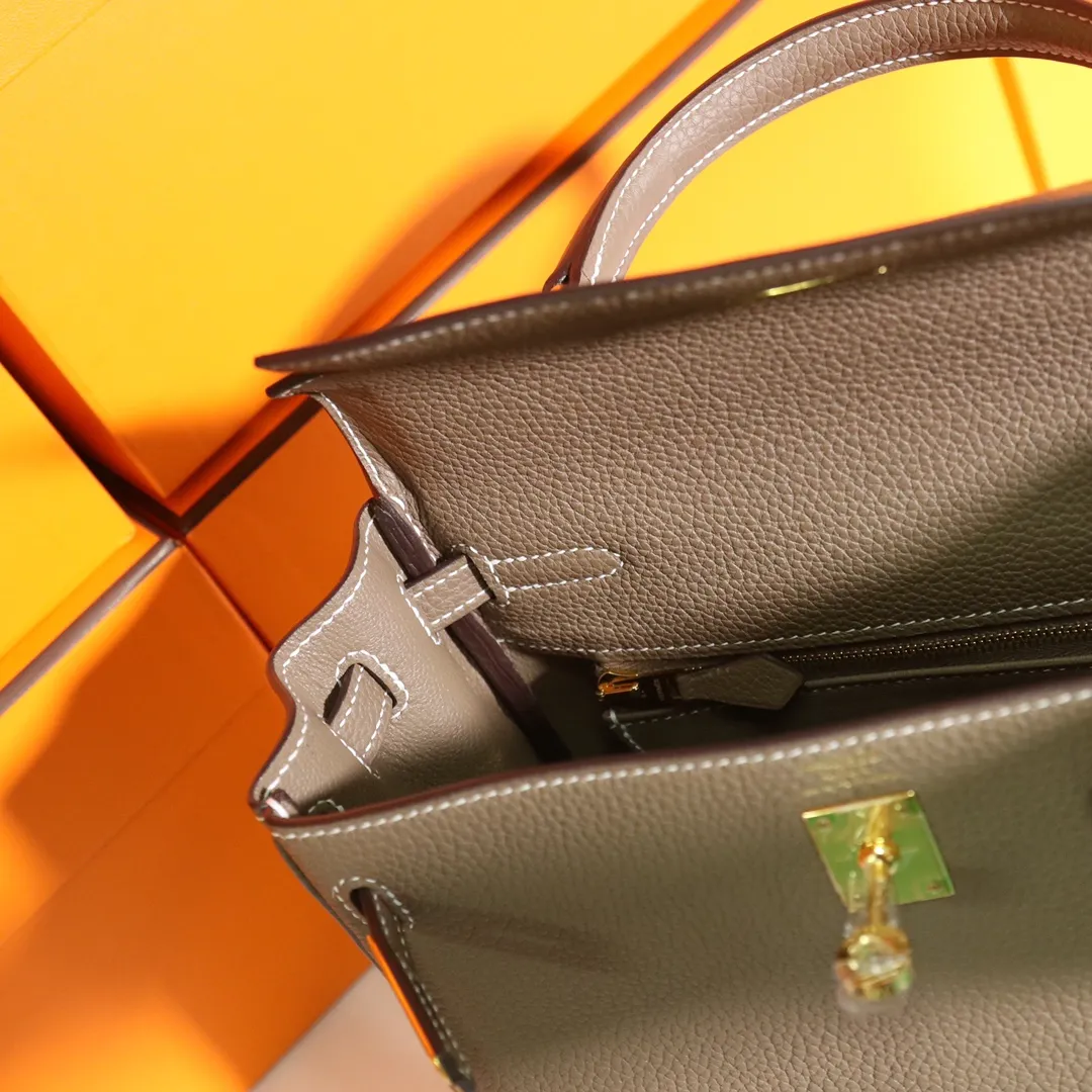 HERMES-KELLY-25-TOGO-RETOURNE-LEATHER-GOLD-HARDWARE-ETOUPE_6 HERMES KELLY 25 TOGO RETOURNE LEATHER GOLD HARDWARE ETOUPE 6