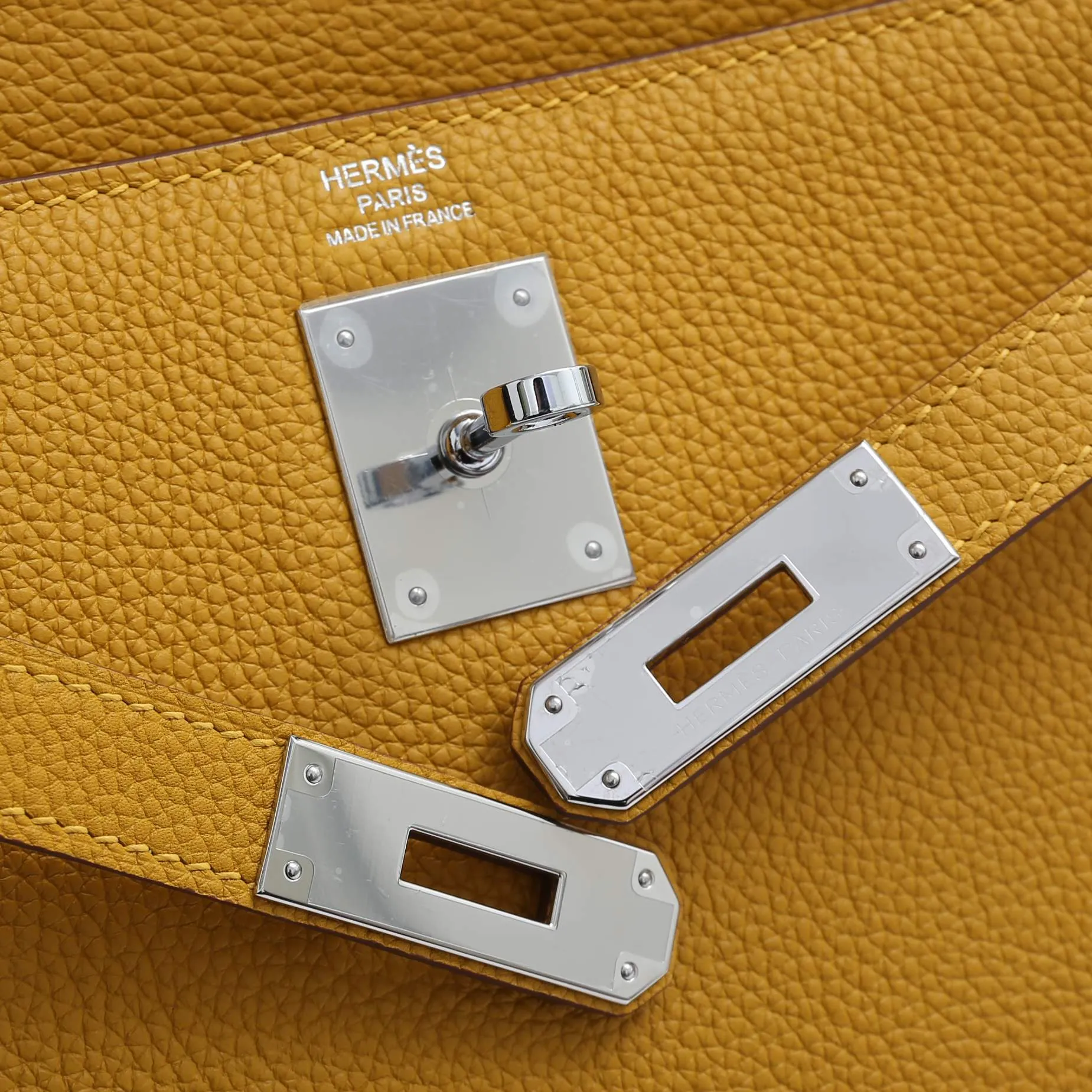 HERMES-KELLY-25-TOGO-RETOURNE-LEATHER-SILVER-HARDWARE-AMBRE_9 HERMES KELLY 25 TOGO RETOURNE LEATHER SILVER HARDWARE AMBRE 9