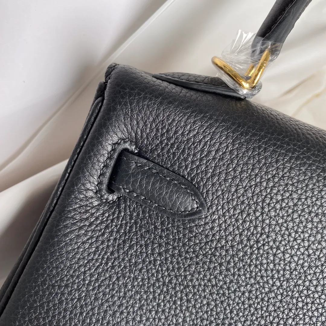 HERMES-KELLY-28-TOGO-RETOURNE-LEATHER-GOLD-HARDWARE-BLACK_8 HERMES KELLY 28 TOGO RETOURNE LEATHER GOLD HARDWARE BLACK 8
