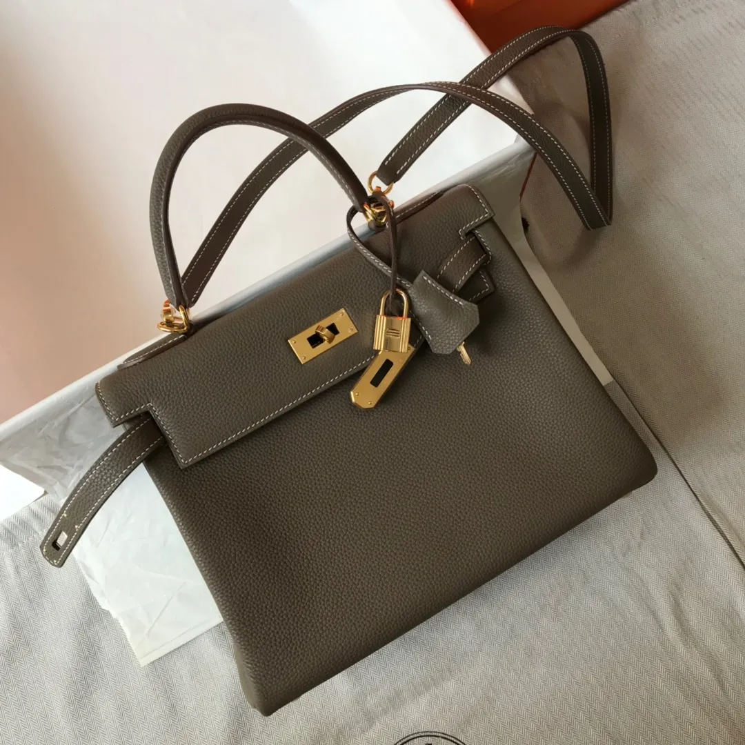HERMES-KELLY-28-TOGO-RETOURNE-LEATHER-GOLD-HARDWARE-ETOUPE_3 HERMES KELLY 28 TOGO RETOURNE LEATHER GOLD HARDWARE ETOUPE 3