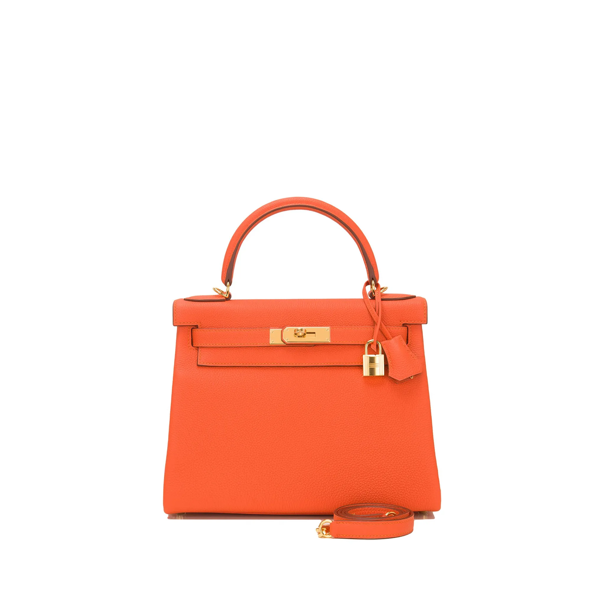 HERMES-KELLY-28-TOGO-RETOURNE-LEATHER-GOLD-HARDWARE-FEU HERMES KELLY 28 TOGO RETOURNE LEATHER GOLD HARDWARE FEU