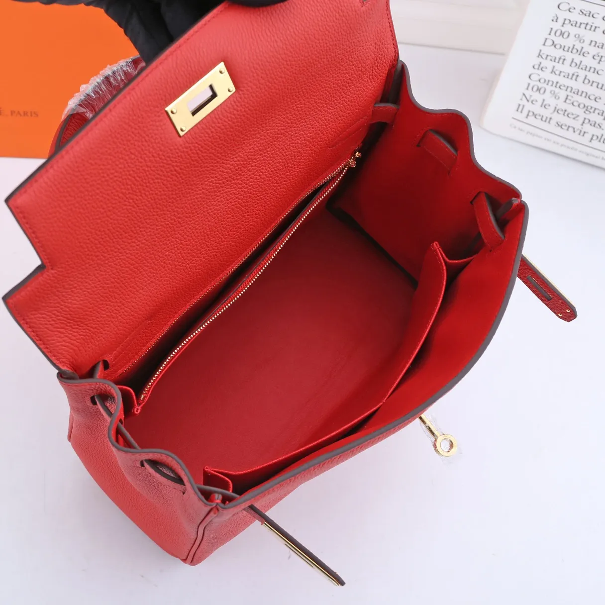 HERMES-KELLY-28-TOGO-RETOURNE-LEATHER-GOLD-HARDWARE-ROUGE-CASAQUE_4 HERMES KELLY 28 TOGO RETOURNE LEATHER GOLD HARDWARE ROUGE CASAQUE 4