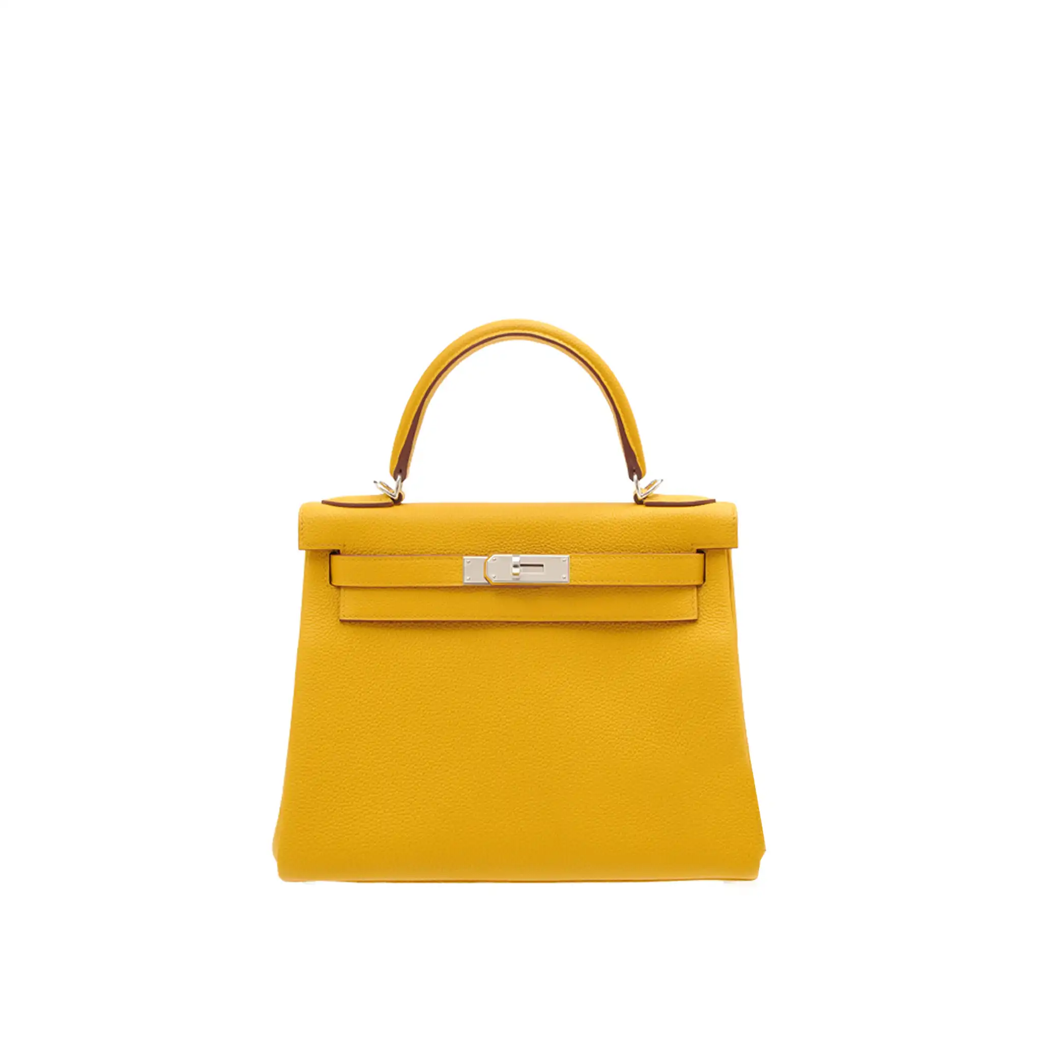 HERMES-KELLY-28-TOGO-RETOURNE-LEATHER-SILVER-HARDWARE-AMBRE HERMES KELLY 28 TOGO RETOURNE LEATHER SILVER HARDWARE AMBRE