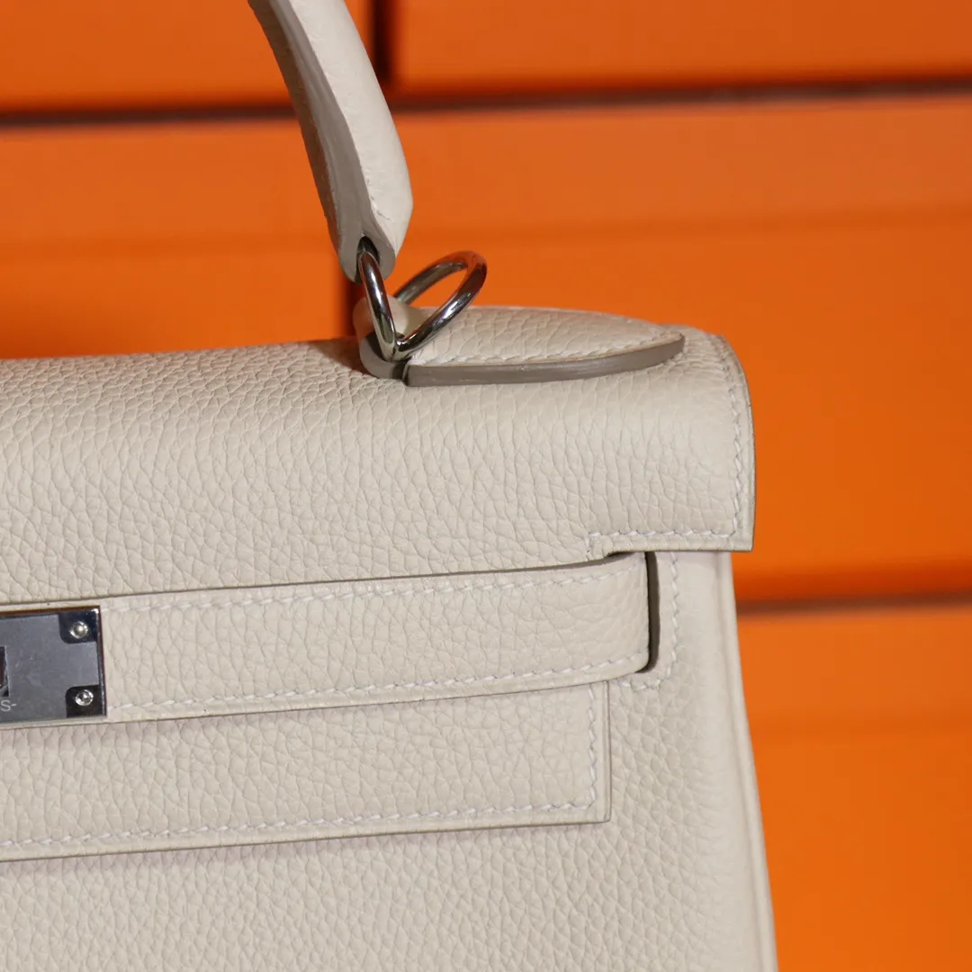 HERMES-KELLY-28-TOGO-RETOURNE-LEATHER-SILVER-HARDWARE-BETON_6 HERMES KELLY 28 TOGO RETOURNE LEATHER SILVER HARDWARE BETON 6