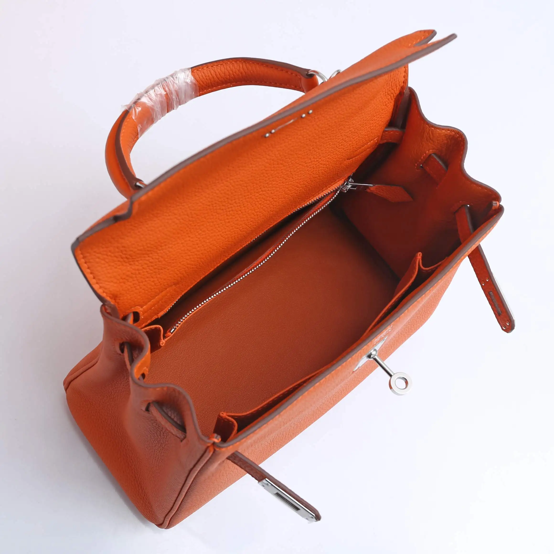 HERMES-KELLY-28-TOGO-RETOURNE-LEATHER-SILVER-HARDWARE-FEU_5 HERMES KELLY 28 TOGO RETOURNE LEATHER SILVER HARDWARE FEU 5