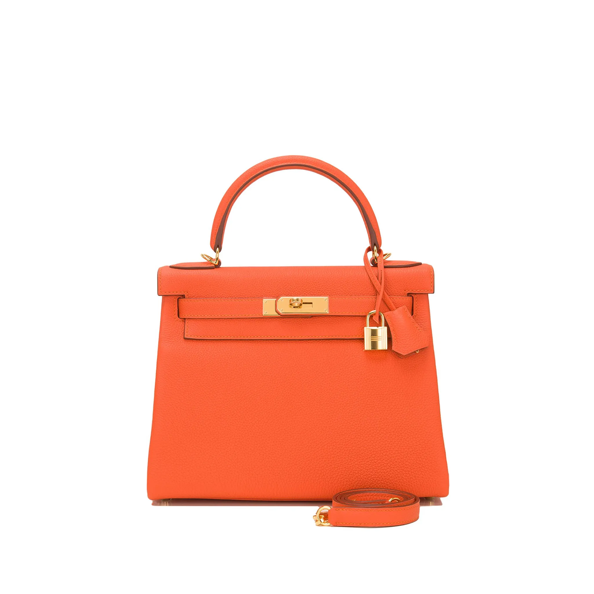 HERMES-KELLY-32-TOGO-RETOURNE-LEATHER-GOLD-HARDWARE-FEU HERMES KELLY 32 TOGO RETOURNE LEATHER GOLD HARDWARE FEU