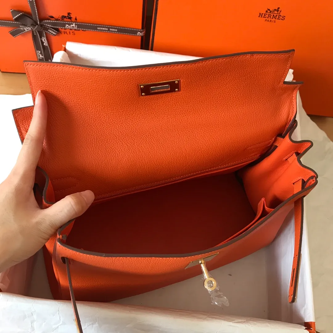 HERMES-KELLY-32-TOGO-RETOURNE-LEATHER-GOLD-HARDWARE-FEU_3 HERMES KELLY 32 TOGO RETOURNE LEATHER GOLD HARDWARE FEU 3