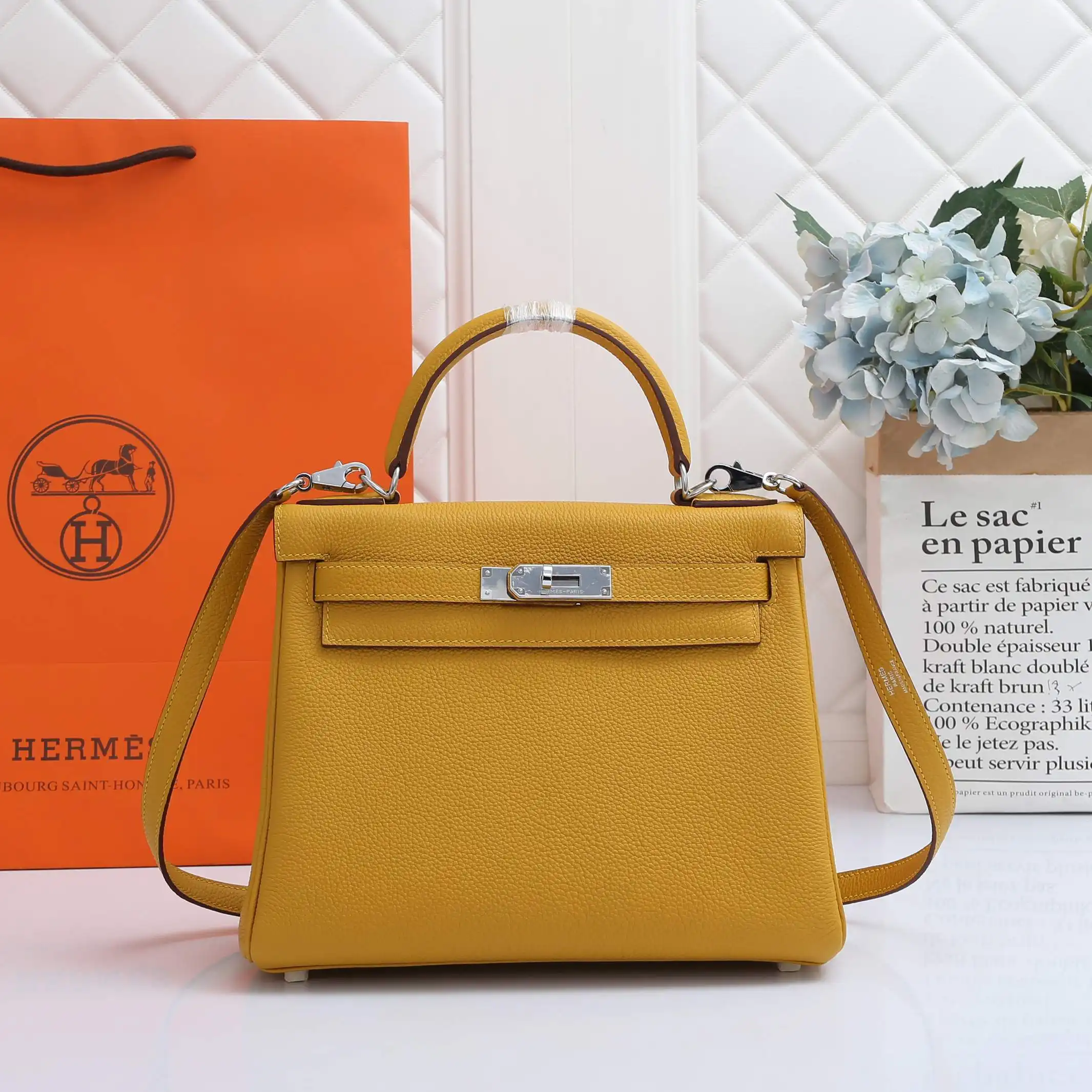 HERMES-KELLY-32-TOGO-RETOURNE-LEATHER-SILVER-HARDWARE-AMBRE_1 HERMES KELLY 32 TOGO RETOURNE LEATHER SILVER HARDWARE AMBRE 1