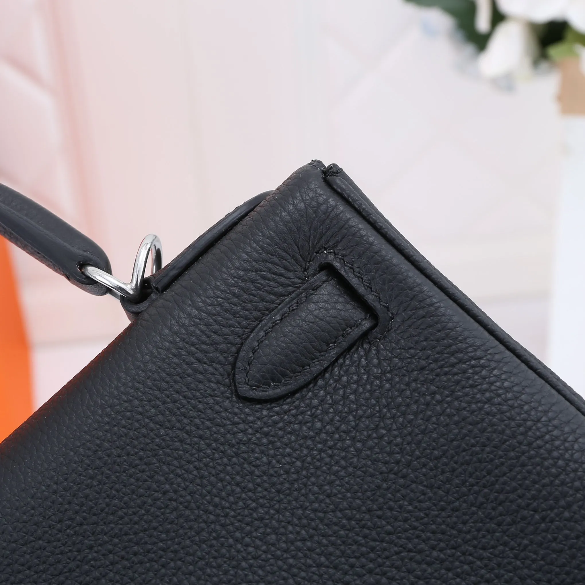 HERMES-KELLY-32-TOGO-RETOURNE-LEATHER-SILVER-HARDWARE-BLACK_8 HERMES KELLY 32 TOGO RETOURNE LEATHER SILVER HARDWARE BLACK 8