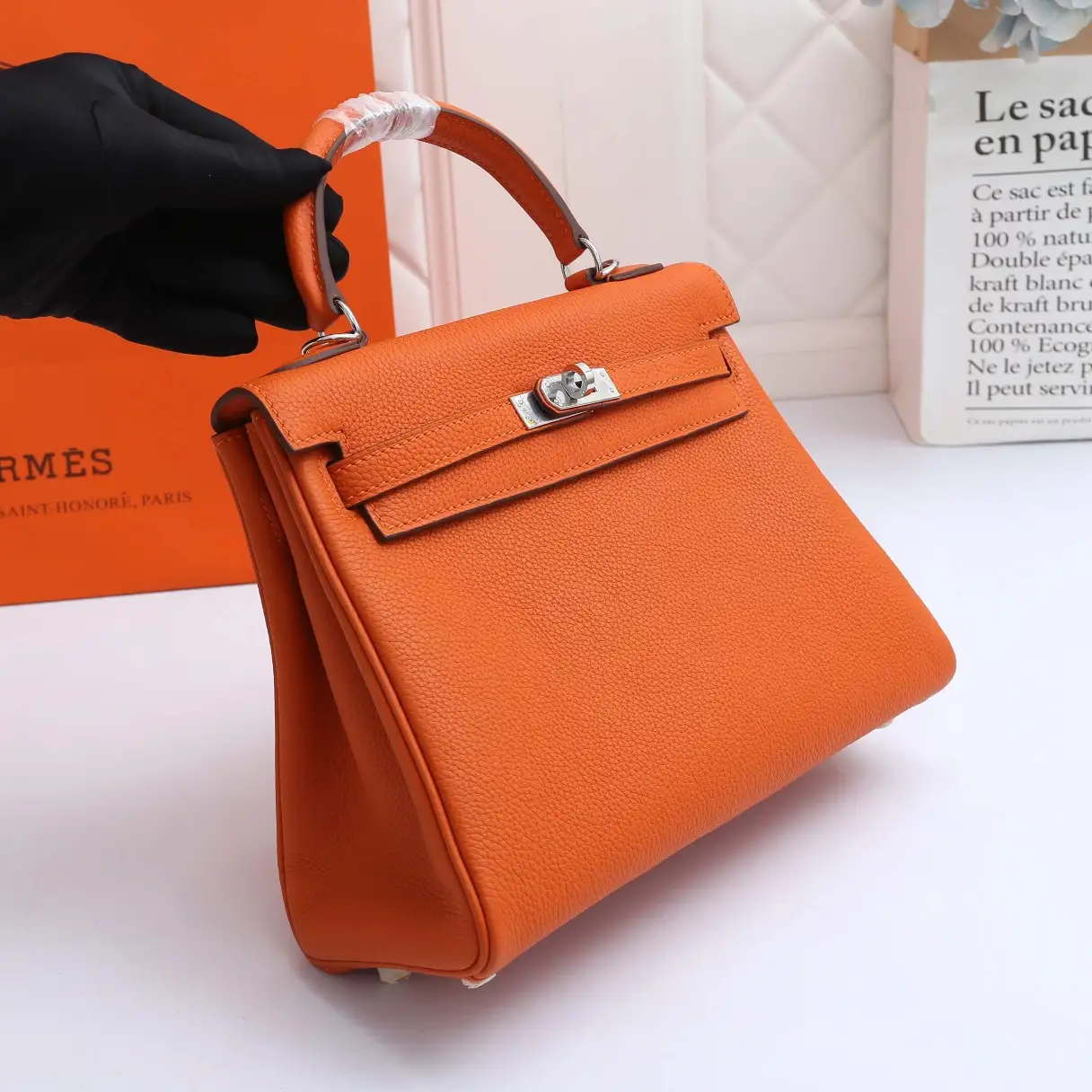 HERMES-KELLY-32-TOGO-RETOURNE-LEATHER-SILVER-HARDWARE-FEU_2 HERMES KELLY 32 TOGO RETOURNE LEATHER SILVER HARDWARE FEU 2