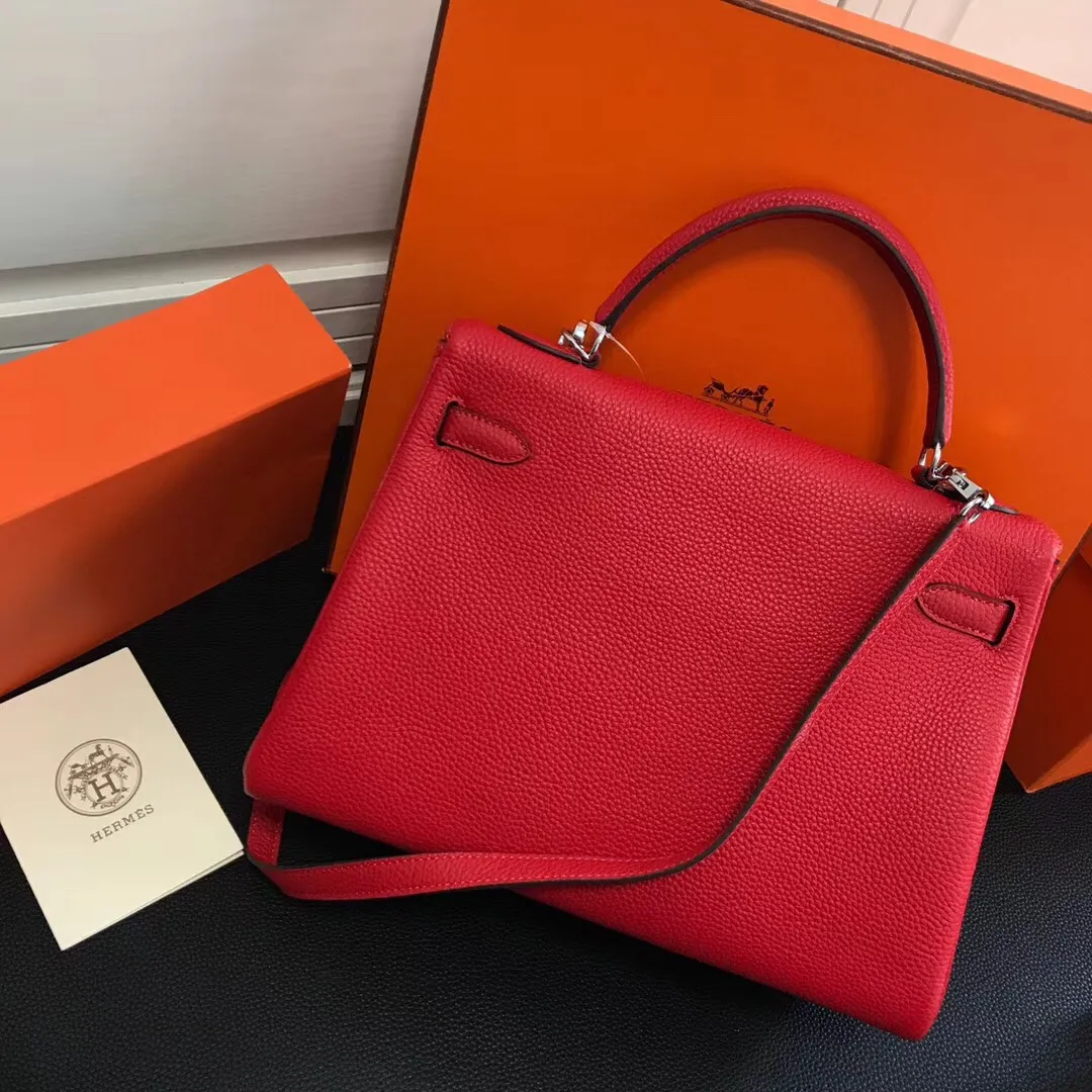 HERMES-KELLY-32-TOGO-RETOURNE-LEATHER-SILVER-HARDWARE-ROUGE-CASAQUE_2 HERMES KELLY 32 TOGO RETOURNE LEATHER SILVER HARDWARE ROUGE CASAQUE 2