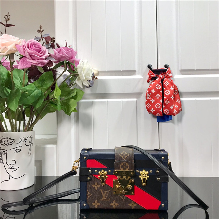 LOUIS-VUITTON-AUTRES-CUIRS-PETITE-MALLE-NAVY-BLUE-RED-BLACK-M55437_1 LOUIS VUITTON AUTRES CUIRS PETITE MALLE NAVY BLUE RED BLACK M55437 1