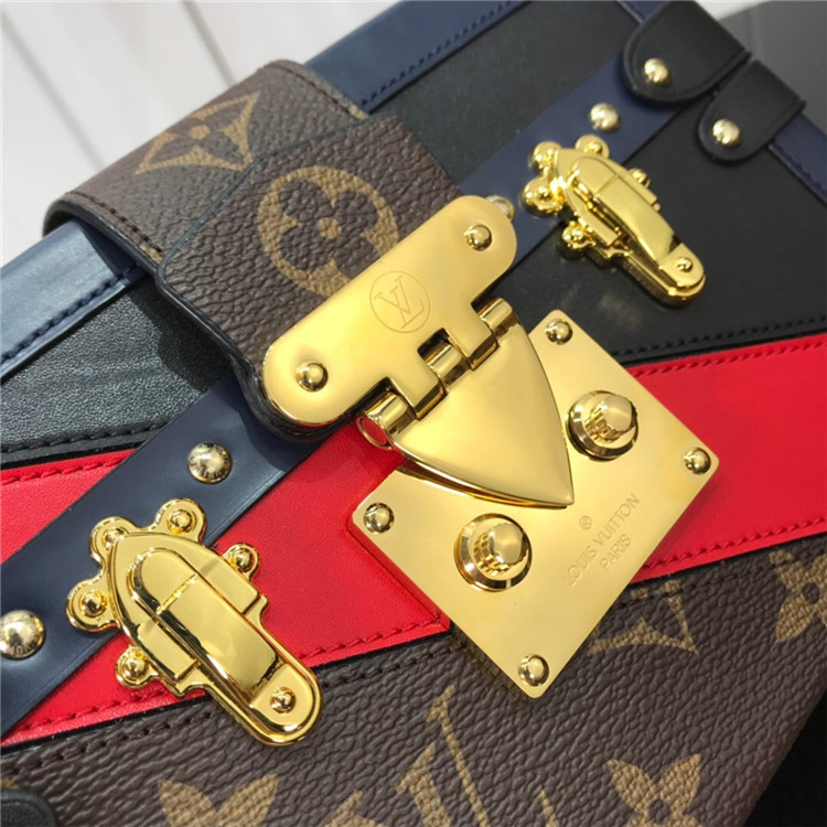 LOUIS-VUITTON-AUTRES-CUIRS-PETITE-MALLE-NAVY-BLUE-RED-BLACK-M55437_5 LOUIS VUITTON AUTRES CUIRS PETITE MALLE NAVY BLUE RED BLACK M55437 5
