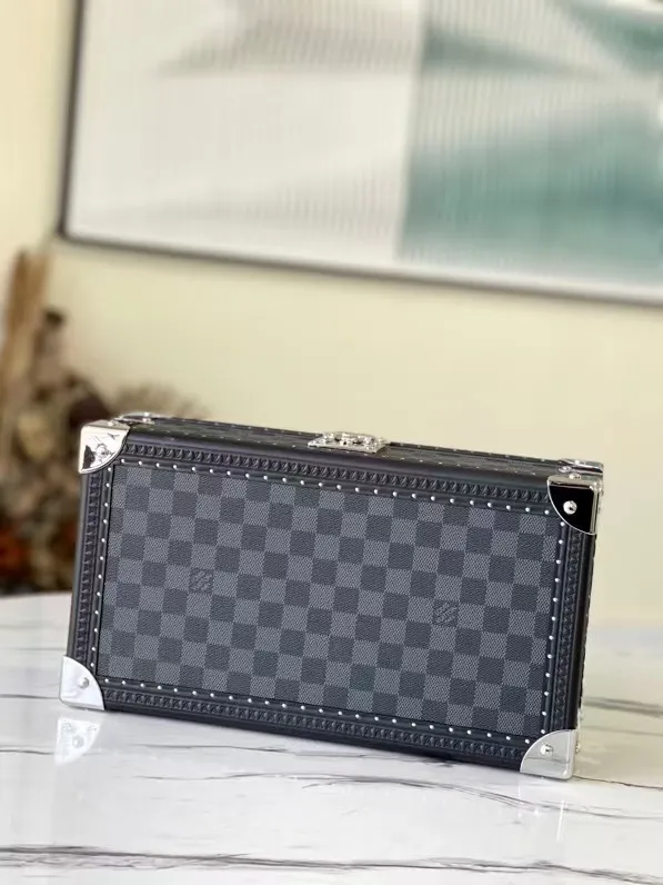 LOUIS-VUITTON-COFFRET-8-WATCH-CASE-DAMIER-GRAPHITE-CANVAS-N48194_4 LOUIS VUITTON COFFRET 8 WATCH CASE DAMIER GRAPHITE CANVAS N48194 4